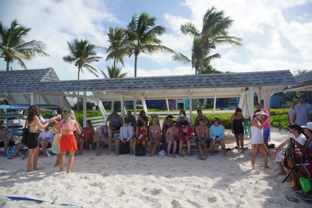 Group Shot Group all gathered at the court at Volleyball Vacations