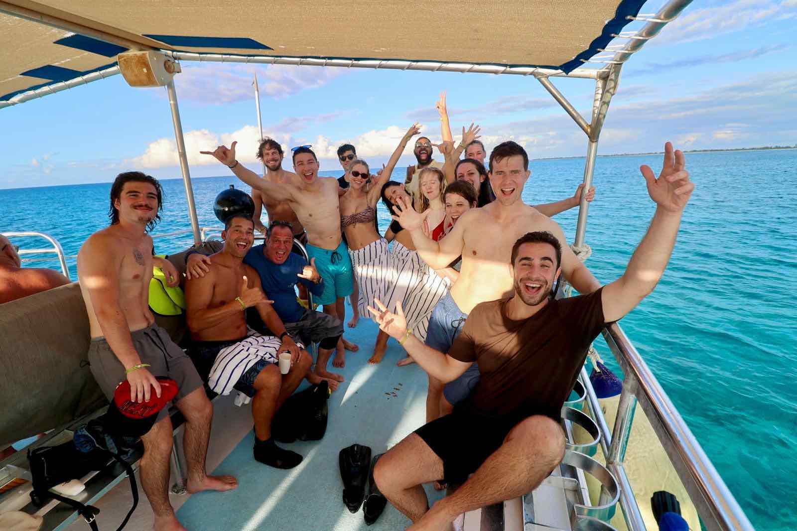 Snorkeling Boat Snokeling off of Grace Bay Beach at Volleyball Vacations Retreat in Turks and Caicos